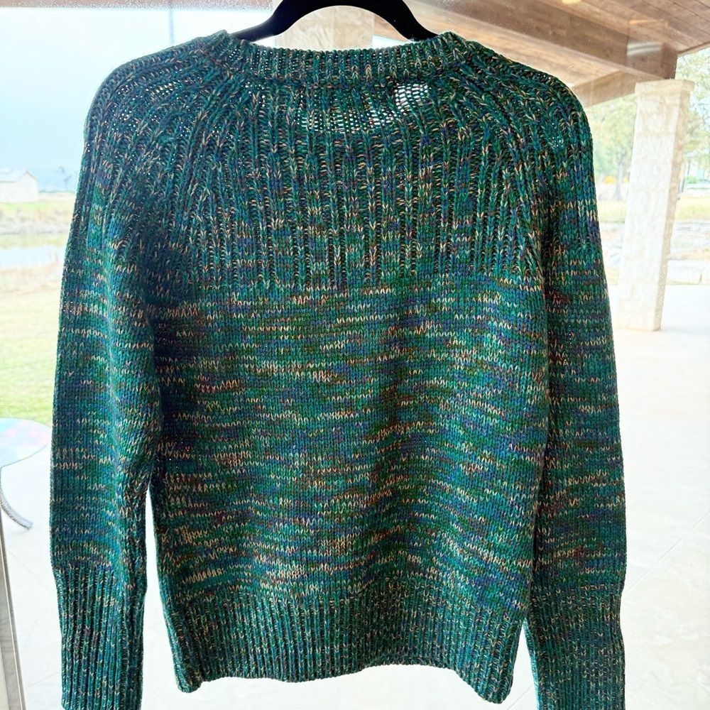 Tiara Teal Green‎ Hooded Knit Button Cardigan Women's Size XL